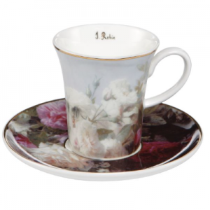 Чашка с блюдцем Жан Батист Роби - Натюрморт с цветами