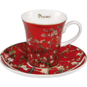 Vincent Van Gogh cup and saucer - Almond tree red