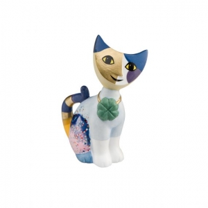 Fortunello, mini cat, porcelain, height: 8 cm