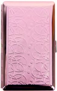 Портсигар розового цвета, с зеркалом