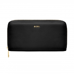 BOSS Signature Lady Black Travel Wallet