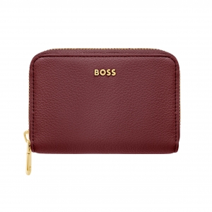 BOSS Signature Lady Burgundy Coin Purse