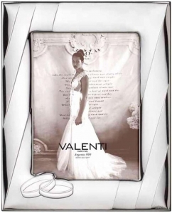 Свадебная cеребряная фоторамка VALENTI
