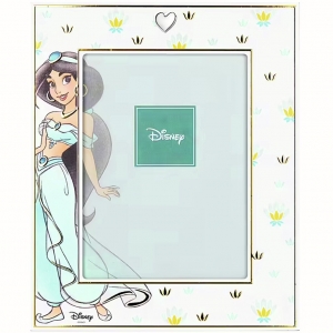 Children's silver photo frame VALENTI Disney with the image of Jasmine.